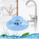 1163 Creative 2-in-1 Silicone Sewer Sink Sealer Cover Drainer (Multicolour)